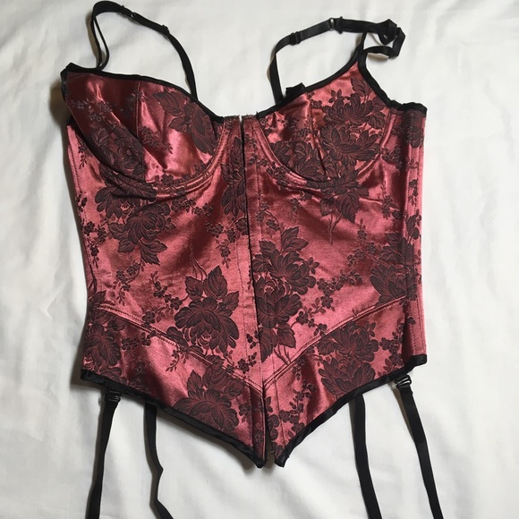Shirley Of Hollywood Other - Rose Pink jacquard/brocade corset/bustier